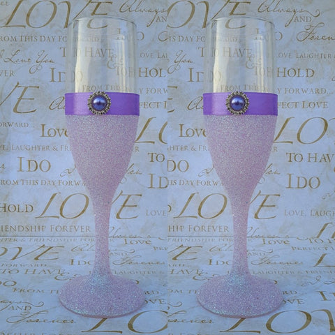 Wedding accessories 2 pcs champagne glasses