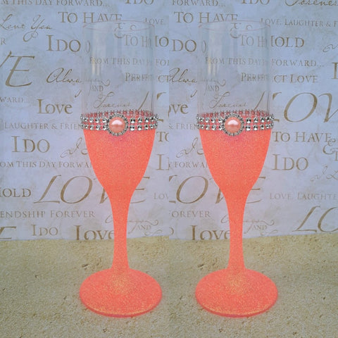 Wedding accessories 2 pcs champagne glasses