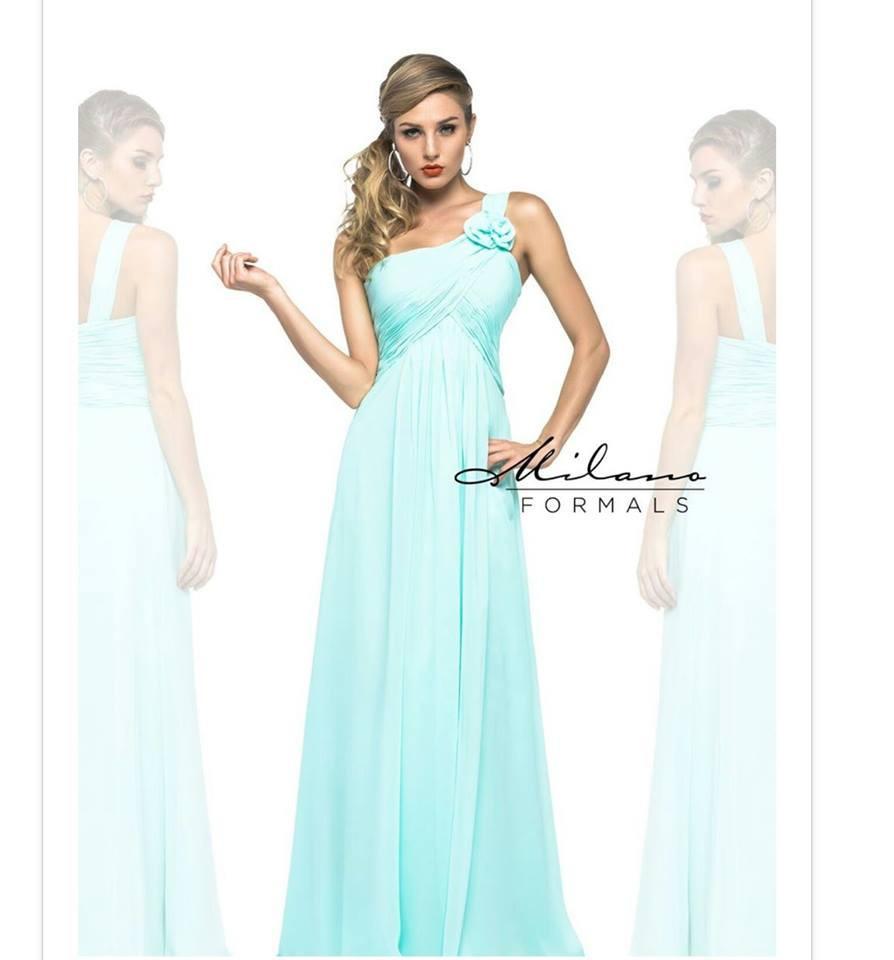 Chiffon lace long bridesmaid dress.