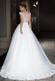 Lace tulle princess ball gown lace A-Line wedding dress