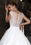 Lace tulle princess ball gown lace A-Line wedding dress