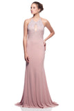 Prom & Evening Lace Jersey Beaded Dress