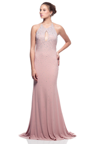 Prom & Evening Lace Jersey Beaded Dress
