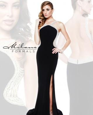 Black Split Milano Formal Dress