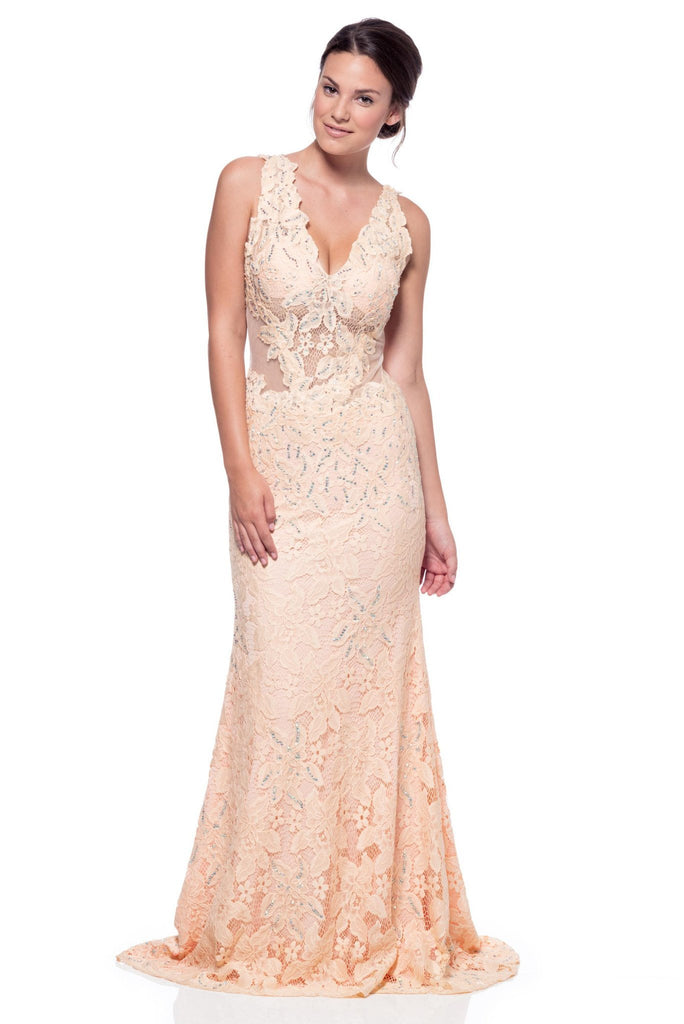 Prom & Evenning Lace Jersey Beaded Dresses