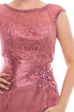 Mother Of The Bride Lace satin chiffon Long Gown Dress.