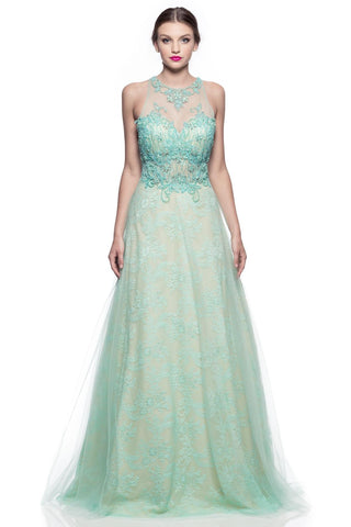 Prom & Evening Lace Beaded Dress