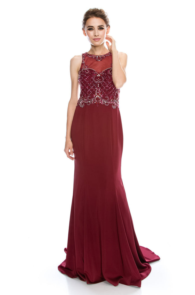 Prom & Evenning Lace Jersey Beaded Dresses