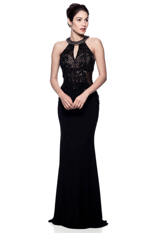Prom & Evenning Lace Jersey Beaded Dresses