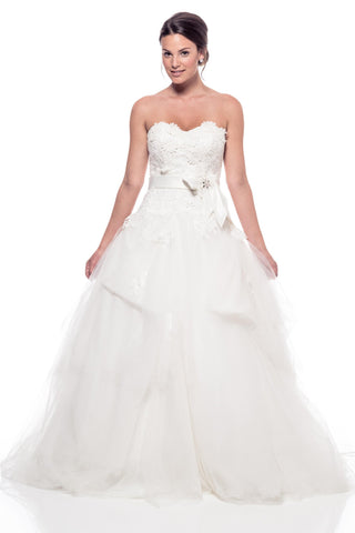 Wedding dress lace STRAPLESS, SWEETHEART, BALL GOWN