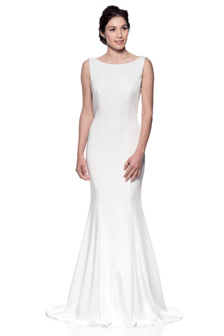 Wedding dress BATEAU NECK, SLEEVELESS, TRUMPET