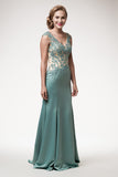 Mother Of The Bride Lace satin chiffon Long Gown Dress.