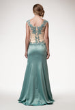 Mother Of The Bride Lace satin chiffon Long Gown Dress.