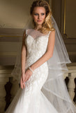 Lace white ivory princess ball gow lace A-Line wedding dress