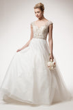 Wedding dress lace A-line ball gown SLEEVELESS, V-NECK, BALL GOWN