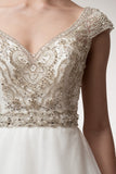 Wedding dress lace A-line ball gown SLEEVELESS, V-NECK, BALL GOWN