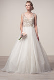 Wedding dress lace SLEEVELESS, V-NECK, BALLGOWN