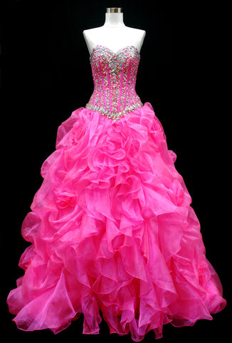 Quinceanera, sweet 16, engagement ball gown dress STRAPLESS, SWEETHEART, BALL GOWN