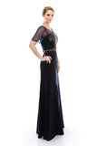 Mother Of The Bride Lace satin chiffon Long Gown Dress.