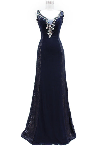 Prom & Evenning Lace Jersey Beaded Dresses