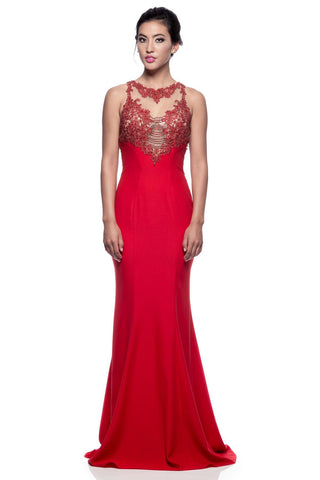 Prom & Evenning Lace Jersey Beaded Dresses