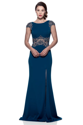 Mother Of The Bride Lace satin chiffon Long Gown Dress.