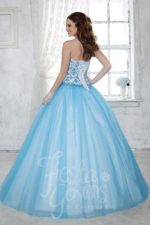 Beautiful quinceanera, sweet 16, engagement ball gown dress designed by House of Wu