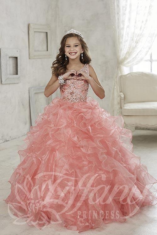 Beautiful Pageant, Flower Girl,  ball gown dress by Tiffany Princess
