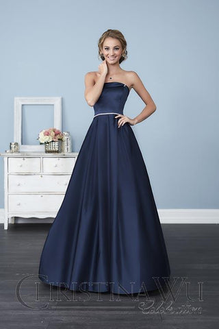 Chiffon lace long bridesmaid dress.