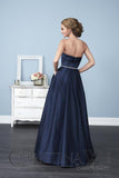 Chiffon lace long bridesmaid dress.