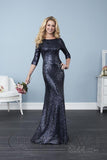 Chiffon lace long bridesmaid dress.