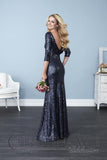 Chiffon lace long bridesmaid dress.