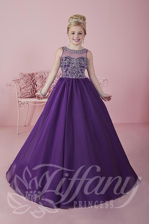 Beautiful Pangent, flower girl long dress by Tyffany Princess