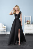 Chiffon lace long bridesmaid dress.