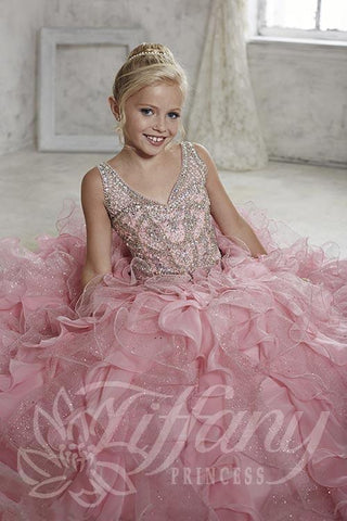 Beautiful Pangent, flower girl long dress by Tyffany Princess