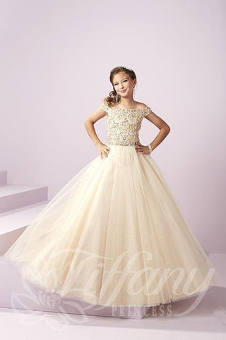 Beautiful Pangent, flower girl long dress by Tyffany Princess