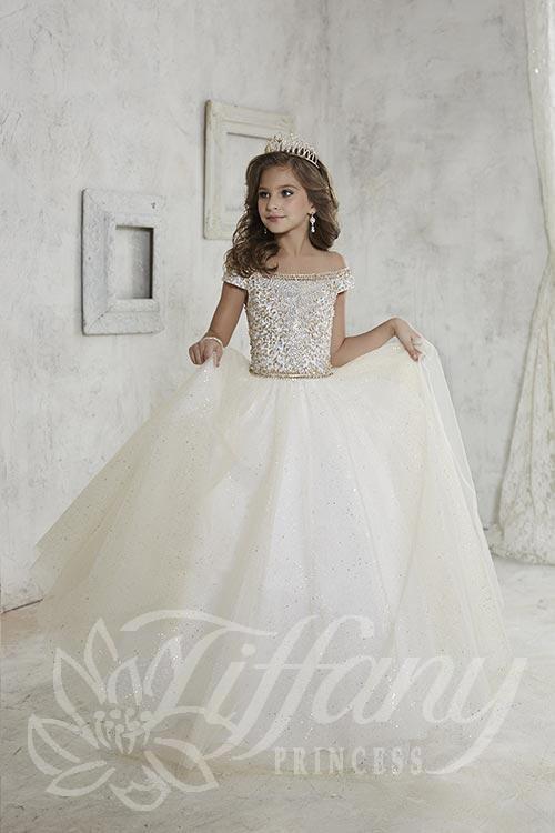 Beautiful Pangent, flower girl long dress by Tyffany Princess