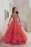 Beautiful Pageant, Flower Girl,  ball gown dress by Tiffany Princess