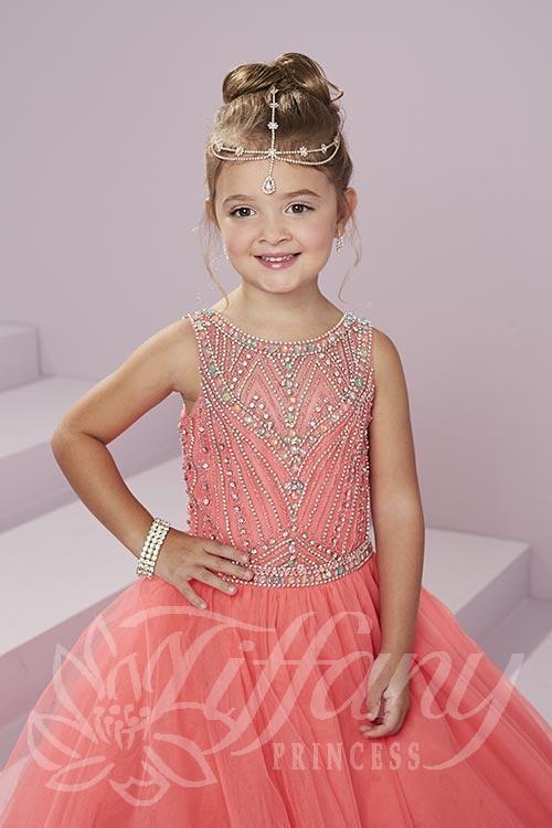 Beautiful Pageant, Flower Girl,  ball gown dress by Tiffany Princess