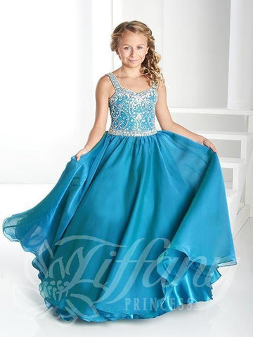 Beautiful Pageant, Flower Girl,  ball gown dress by Tiffany Princess