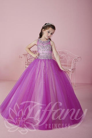 Beautiful Pageant, Flower Girl,  ball gown dress by Tiffany Princess