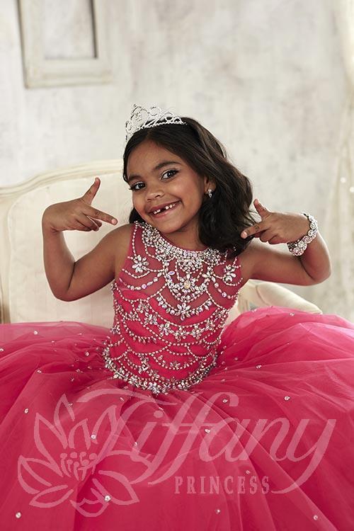 Beautiful Pangent, flower girl long dress by Tyffany Princess