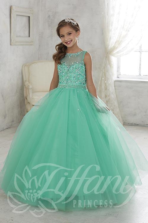 Beautiful Pangent, flower girl long dress by Tyffany Princess