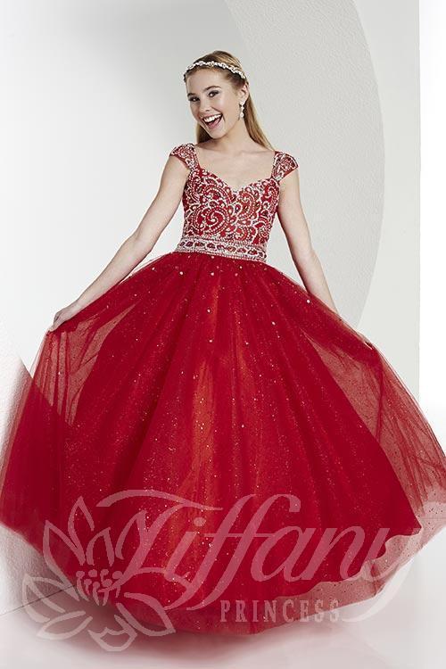 Beautiful Pageant, Flower Girl,  ball gown dress by Tiffany Princess