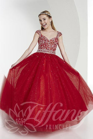 Beautiful Pageant, Flower Girl,  ball gown dress by Tiffany Princess