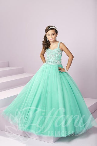 Beautiful Pageant, Flower Girl,  ball gown dress by Tiffany Princess