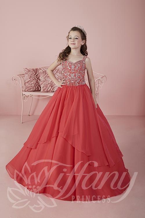 Beautiful Pangent, flower girl long dress by Tyffany Princess