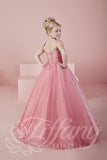 Beautiful Pangent, flower girl long dress by Tyffany Princess