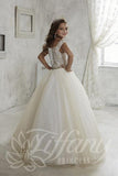 Beautiful Pangent, flower girl long dress by Tyffany Princess