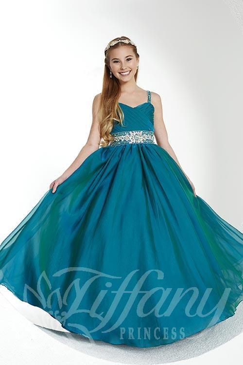 Beautiful Pageant, Flower Girl,  ball gown dress by Tiffany Princess